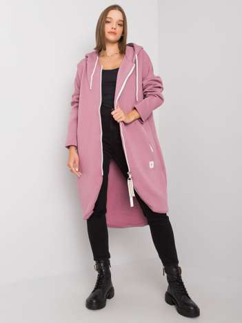 Starorůžová dlouhá mikina Stunning na zip – AURENA