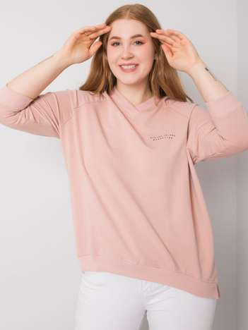 Světle růžová plus size mikina Naenia – ELNARA