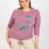 Starorůžová plus size mikina DREAMARA