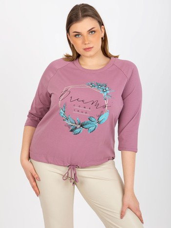 Starorůžová plus size mikina DREAMARA