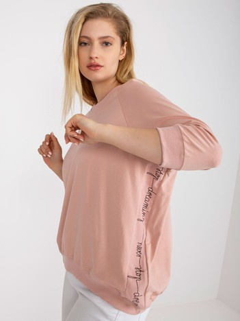 Starorůžový plus size top SOFTELLE