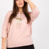 Starorůžová plus size mikina APHELIS