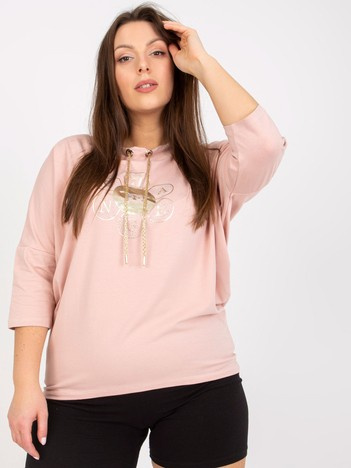 Starorůžová plus size mikina APHELIS