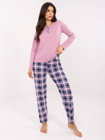 Tmavě růžové bavlněné pyžamo ELIZAVETA Forever Pink