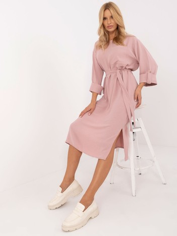 Starorůžové midi šaty BASILISSA