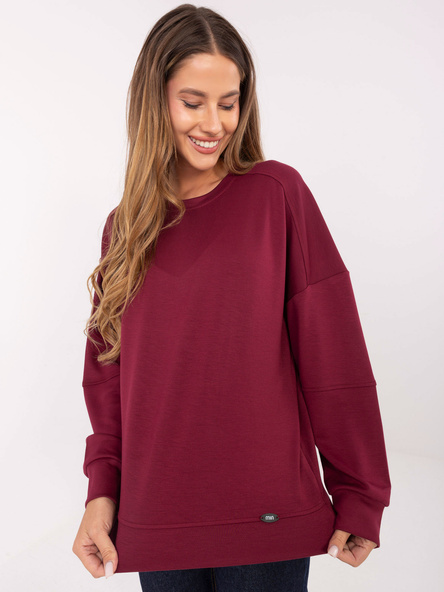 Vínová oversize mikina CALMORIA