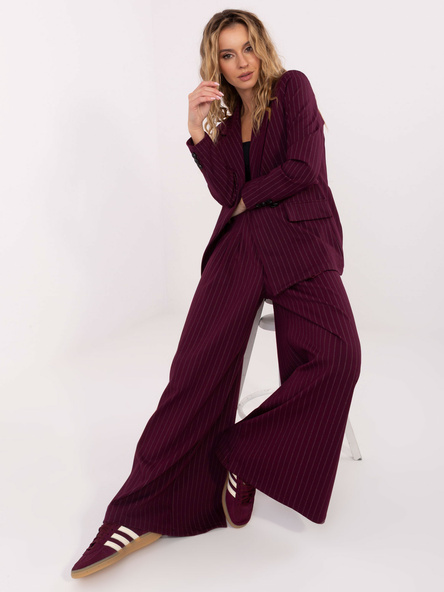 Vínové elegantní sako z kostýmového kompletu RUE PARIS – QAVIALIA