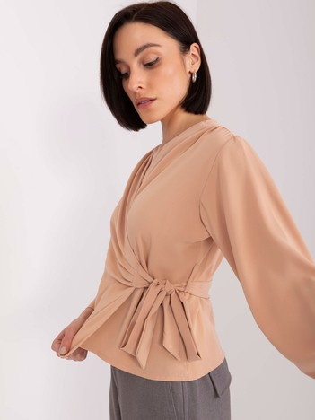 Karamelová halenka WRAPPEPLUM