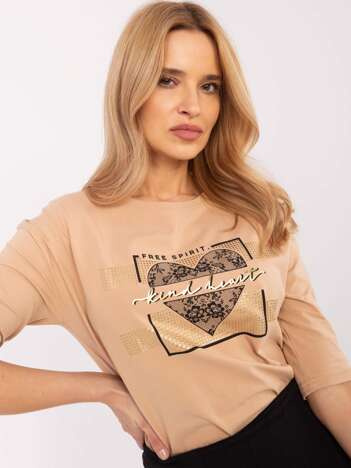 Velbloudí top GEOMETRA s motivem srdce