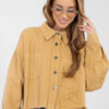 Camel oversize džínová bunda RUE PARIS – QORIATTA