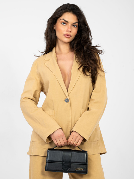 Camel oversize džínové sako RUE PARIS – QORIANA