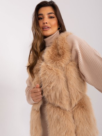 Camel kožešinová vesta SHADIJE