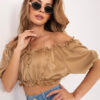 Velbloudí crop halenka RUFFLORA s volány