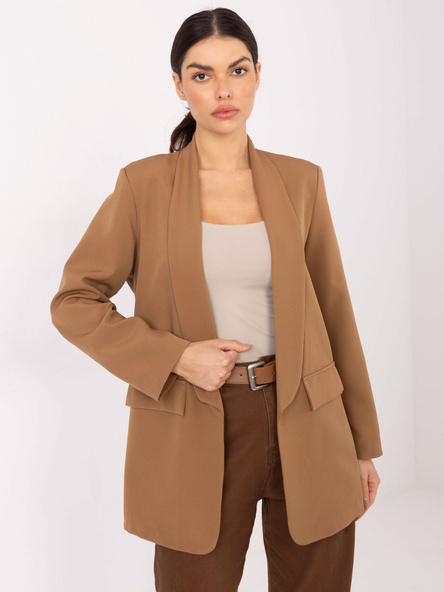 Camel sako s řaseným rukávem – QAVIATTA