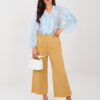 Camel wide-leg džíny bez zapínání – JENERIA