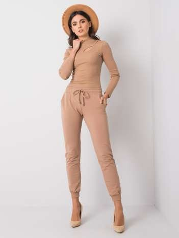 Camel slim tepláky s kapsami – CAVINA