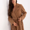 Camel boucle kabát s kapsami – PERENIA