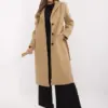 Camel kabát ITALY MODA s vázacím páskem – OPHYSSA