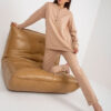 Camel bavlněný dvoudílný casual komplet – ANEMONE