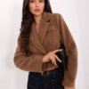 Camel elegantní kabát bouclé RUE PARIS – QUNEAYRA