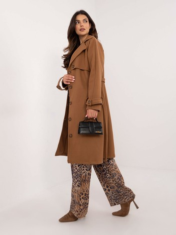 Camel elegantní trenčkot OCH BELLA – OPHURA