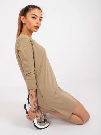 Tmavě béžová basic tunika Canaria – JENELIA