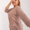Tmavě béžový plus size top SIDELO