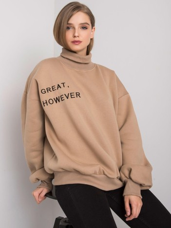 Tmavě béžová zateplená mikina Kelly oversize – FARIRA