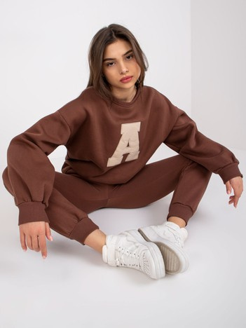 Tmavě hnědý bavlněný komplet Edvige – ACACIA