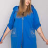 Tmavě modrá plus-size mikina Zurich na zip – IOLARA