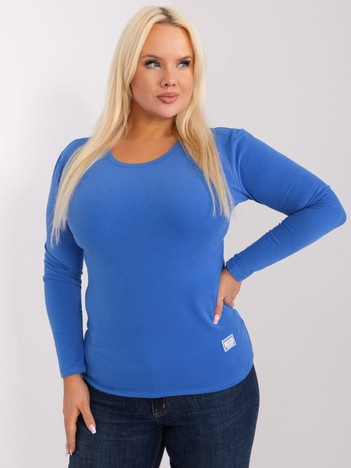 Tmavomodrý top LINEARA plus size