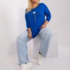 Kobaltový plus size top CHAINBLUE