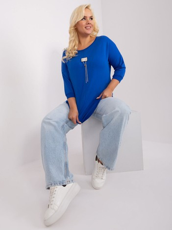 Kobaltový plus size top CHAINBLUE