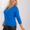 Kobaltový plus size top JOIESIZE