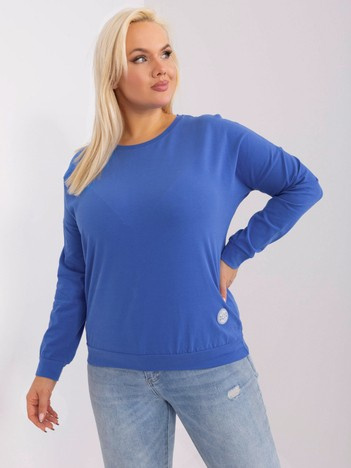 Tmavomodrá plus size mikina CALMERA