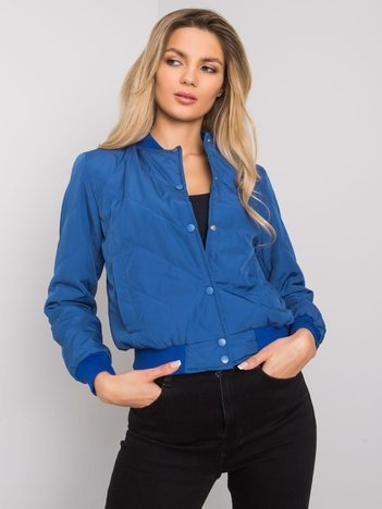 Tmavě modrá prošívaná bomber bunda – ZAVENIRA
