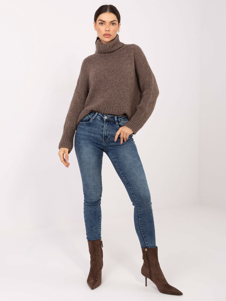 Tmavě modré skinny džíny se středním pasem – DELPHIRA