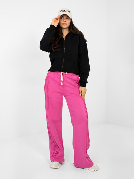 Starorůžové wide-leg tepláky NATURAL SIDE – JOVIRA