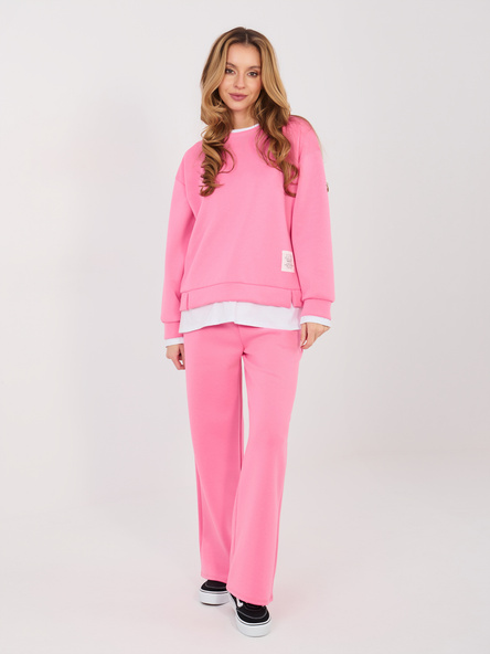 Tmavě růžový komplet s oversize mikinou RUE PARIS – AELAENA