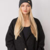 Tmavě šedá pletená beanie čepice – VALERIE