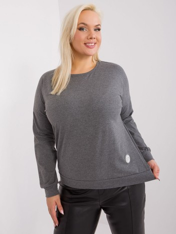 Tmavě šedá plus size mikina CALMERA