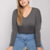 Tmavě šedý plus size basic top ELISAVIE