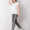 Tmavě šedé melírované legíny plus size Millie – NYRALIA