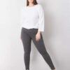 Tmavě šedé melírované legíny plus size – NYRETTA