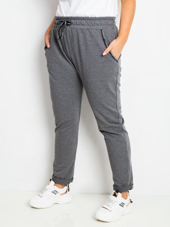 Tmavě šedé tepláky Savage plus size – CAVONA
