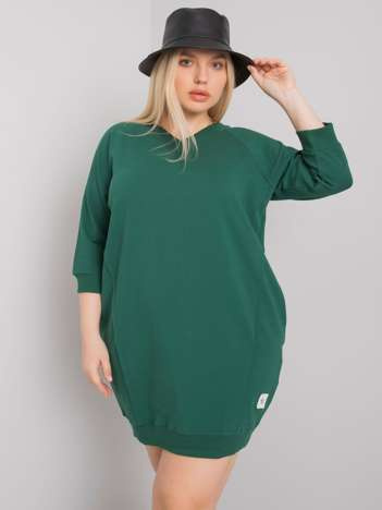 Tmavě zelené plus size šaty KARISSA
