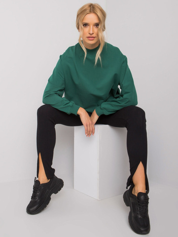 Tmavě zelená mikina Twist v oversize střihu – BELENA