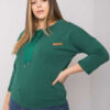 Tmavě zelená plus size mikina NERAVIEL