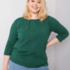 Tmavě zelený plus size top VELARIS
