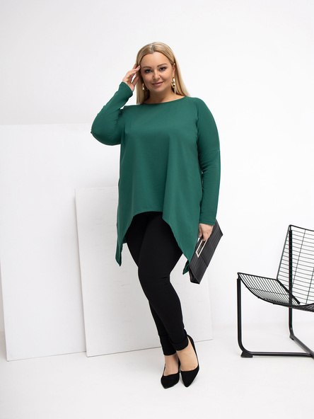 Tmavě zelená tunika DORISENNE plus size